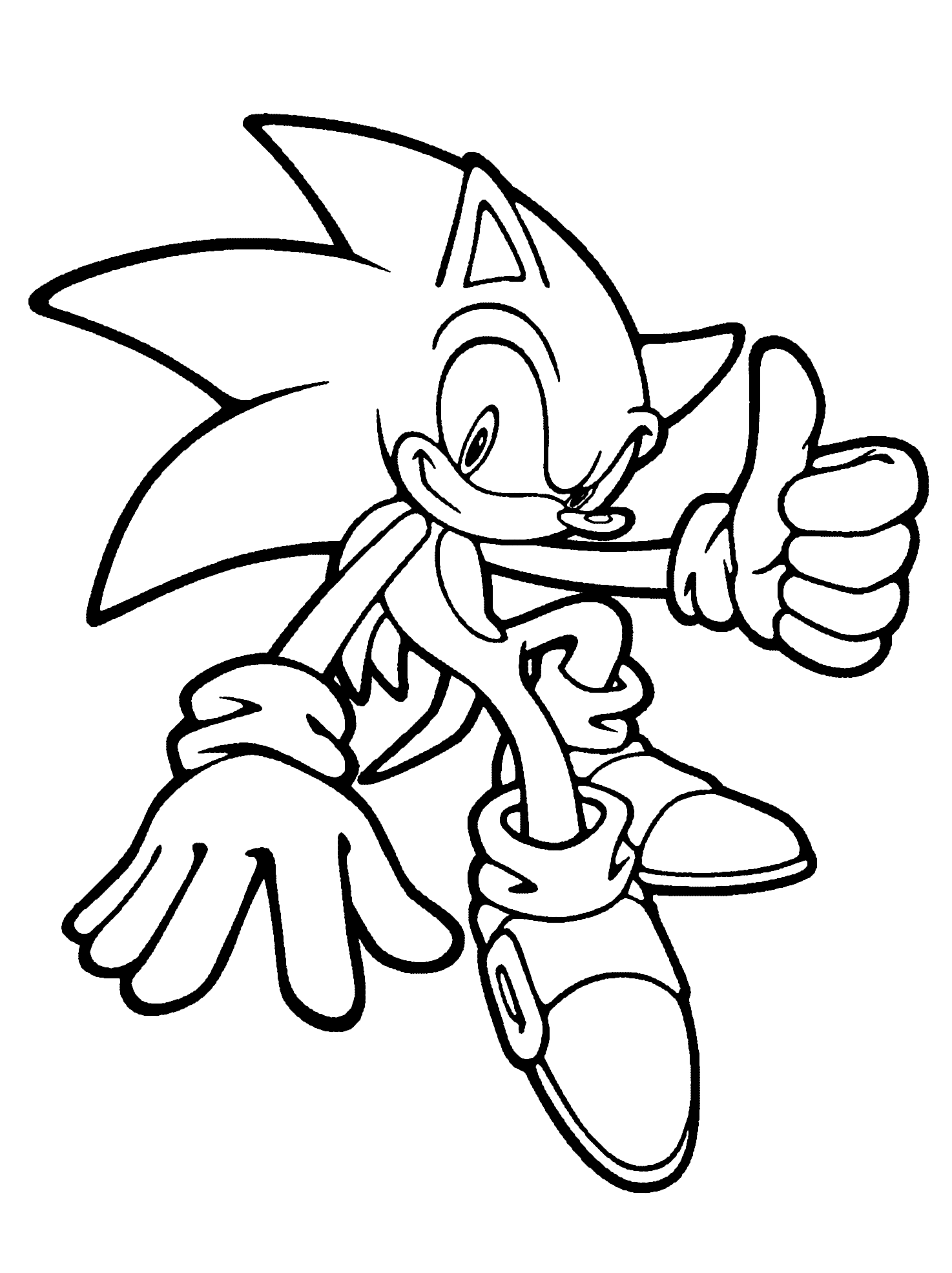 Disegni da colorare Sonic combatte per la giustizia
