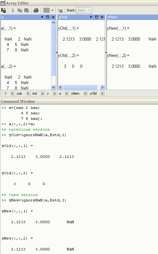Ignore NaN File Exchange MATLAB Central