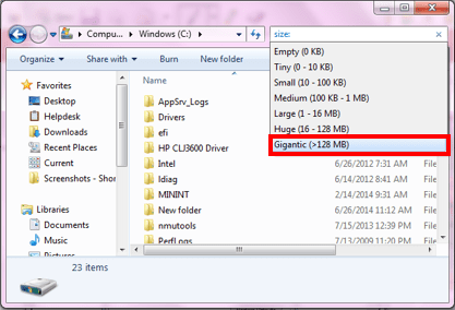 Searching for Large Files in Windows | Technology Support Services