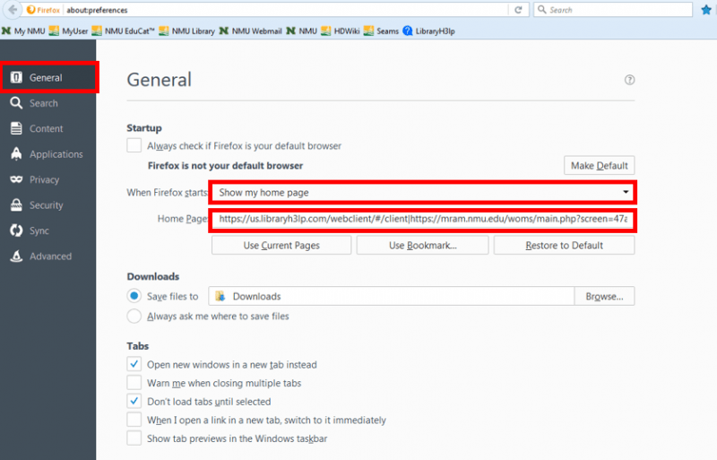 Setting A Browser's Homepage IT Services