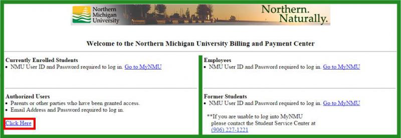Access to NMU eBill IT Services