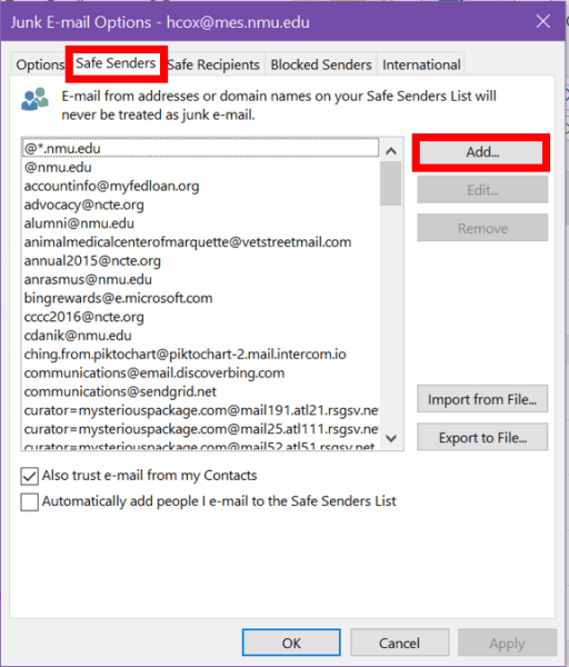Whitelist a Sender Technical Support Services
