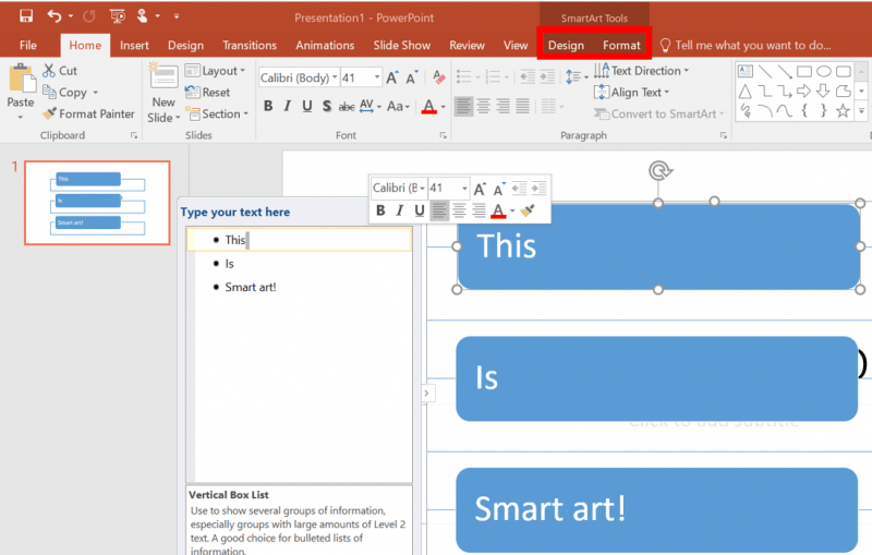 Adding SmartArt in Powerpoint Technology Support Services