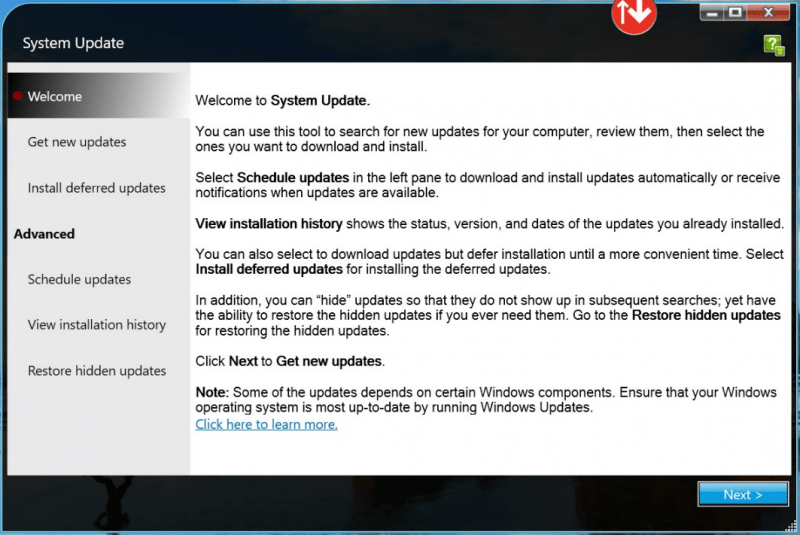 Using the Lenovo System Update Tool IT Services