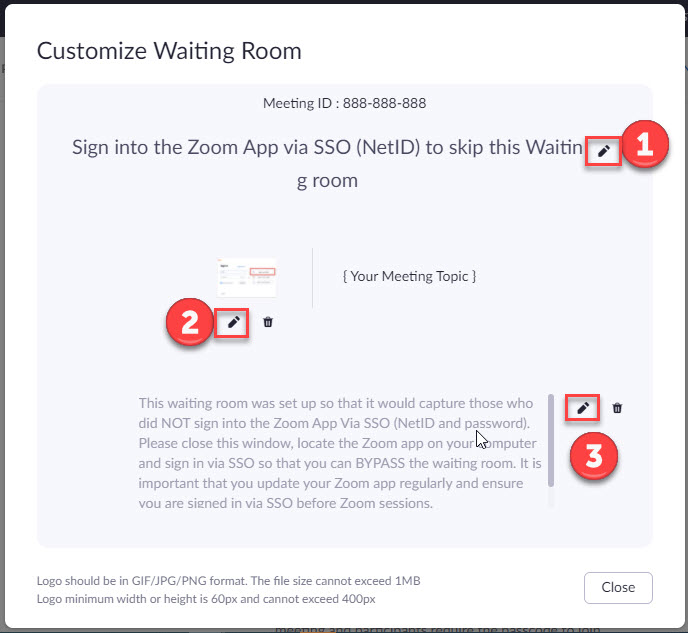 Customizing the Zoom Waiting Room to Help Attendees Sign into the Zoom