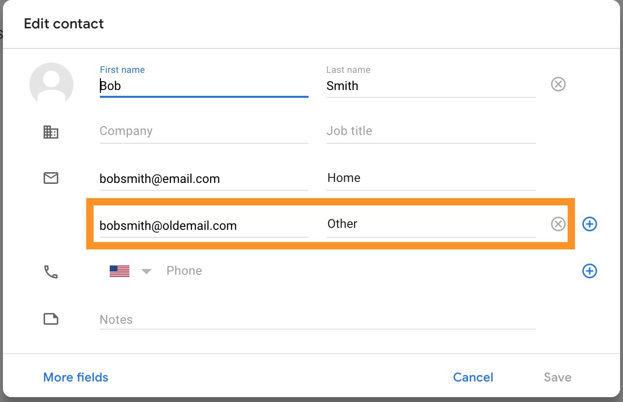 Deleting a Google Contact from Division of Information