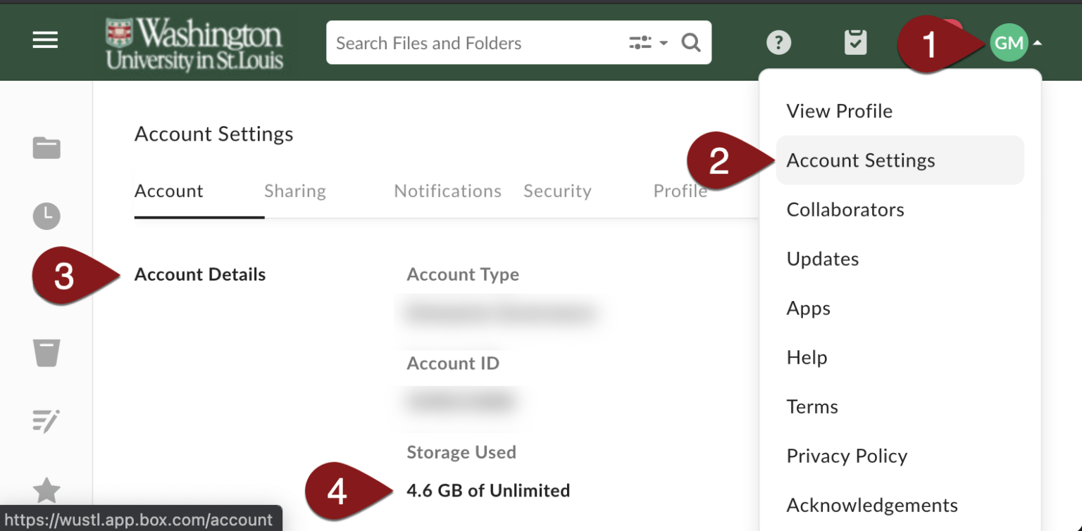 How do I know how much storage I have used in Box? Information Technology