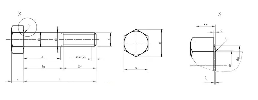 Hex Bolts Dimensions Table | Din 933 | Din 931 Size Chart