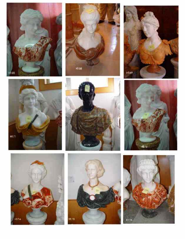 Busts Marble Torso, Busts Statues, Carved Marble Planters, hand carved