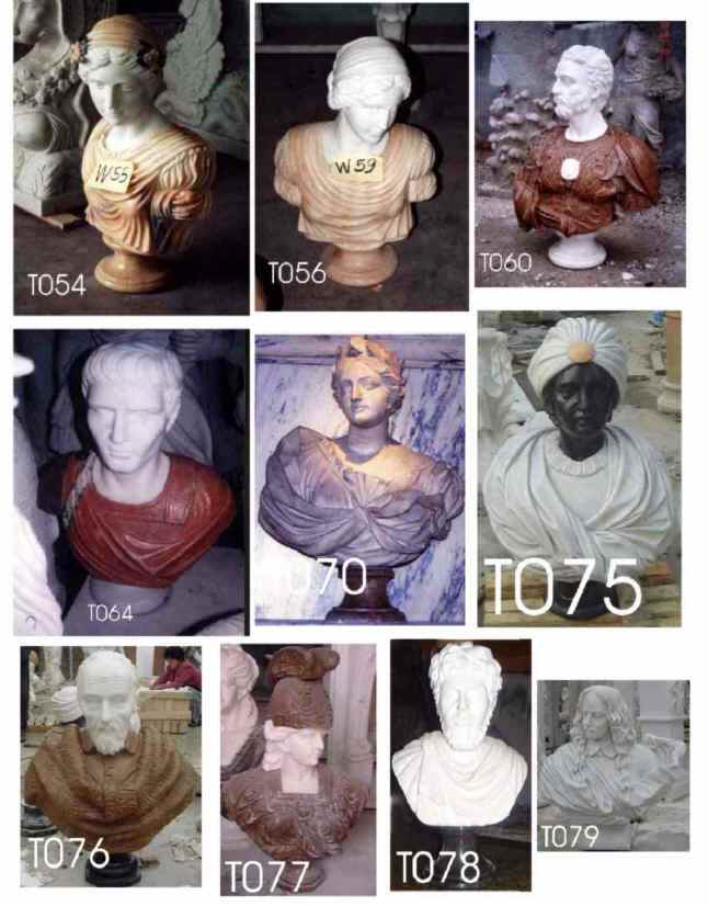 Busts Marble Torso, Busts Statues, Carved Marble Planters, hand carved