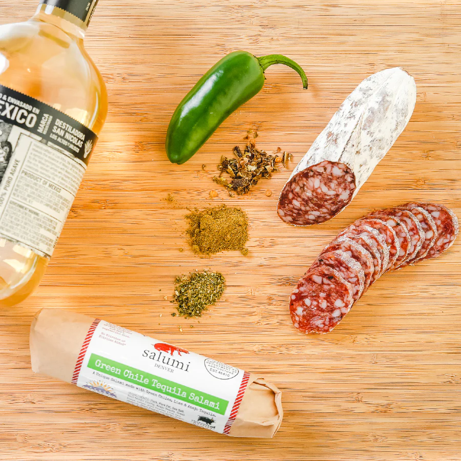 IL PORCELLINO, GREEN CHILI TEQUILA SALAMI (SALUMI) Italco Food