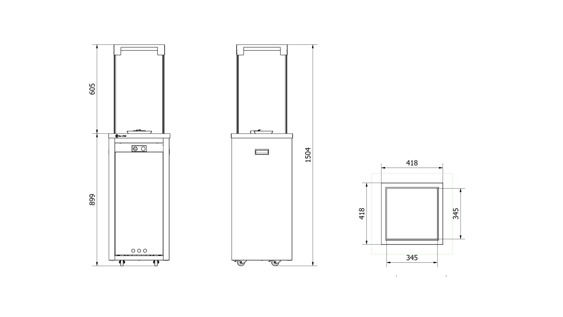 Kratki Gas Patio light heater Italfire