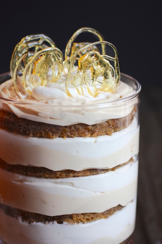 The Italian Dish Posts Pumpkin Cake and Salted Caramel Mousse Trifle