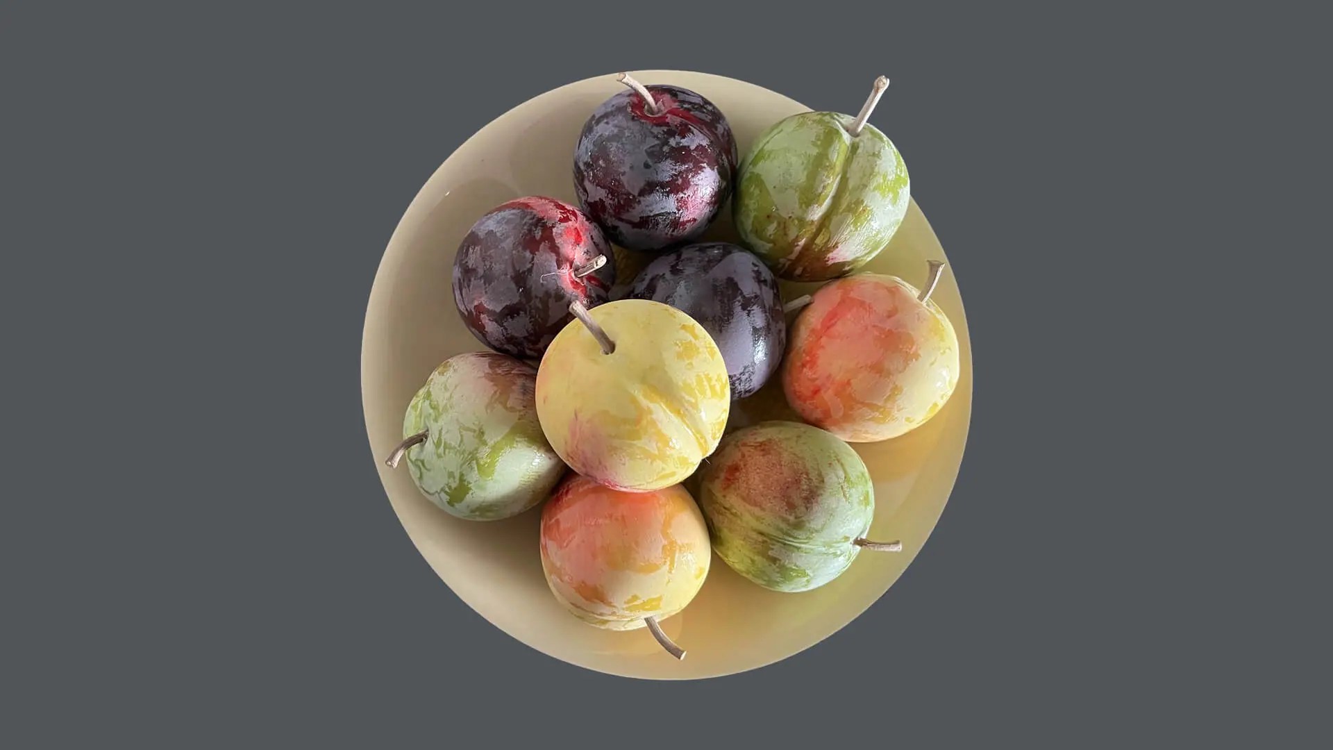 Italian Marble Fruit Plum Collection Italian Marble Fruit
