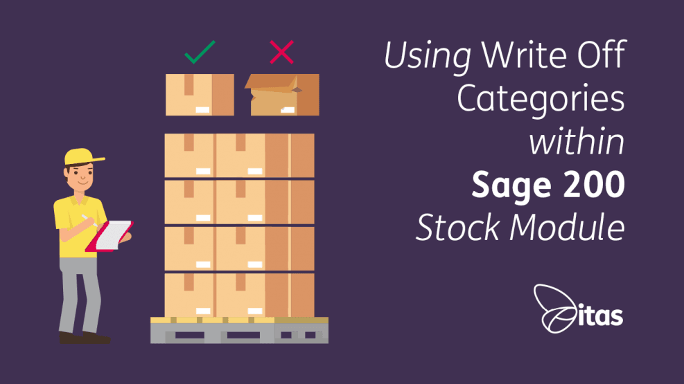 How to use Write Off Categories within the Sage 200 Stock Module