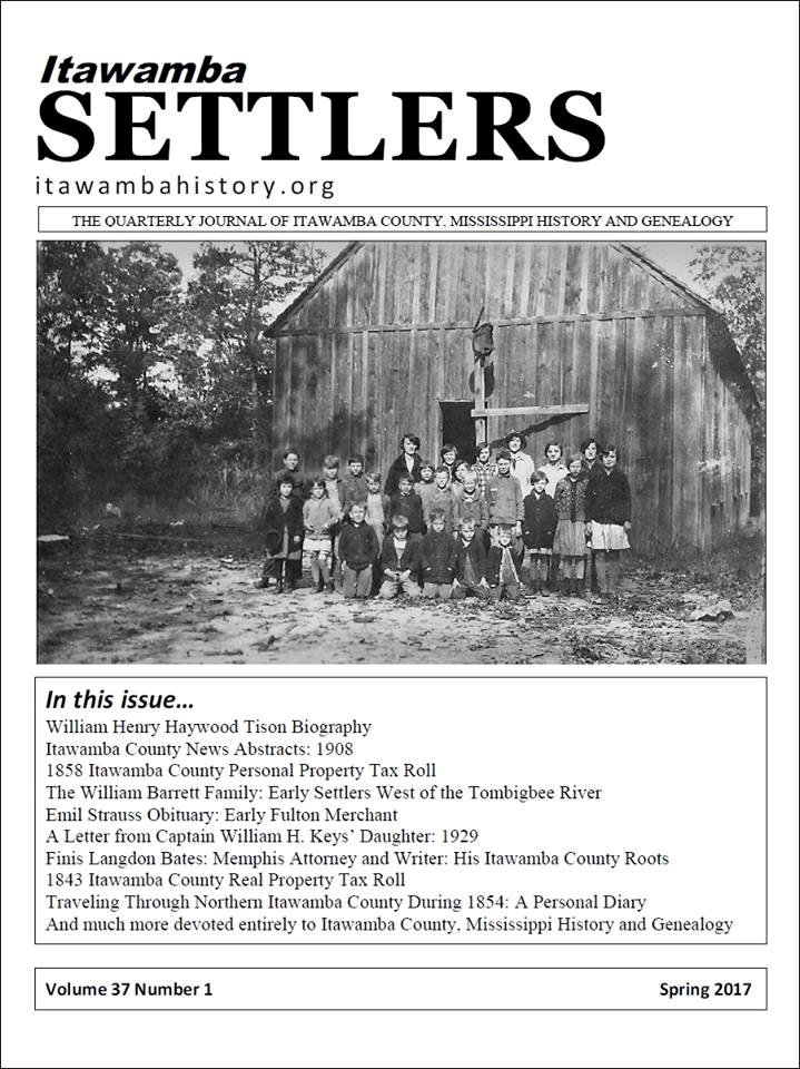 The Itawamba Historical Society Online Preview the Current Issue of