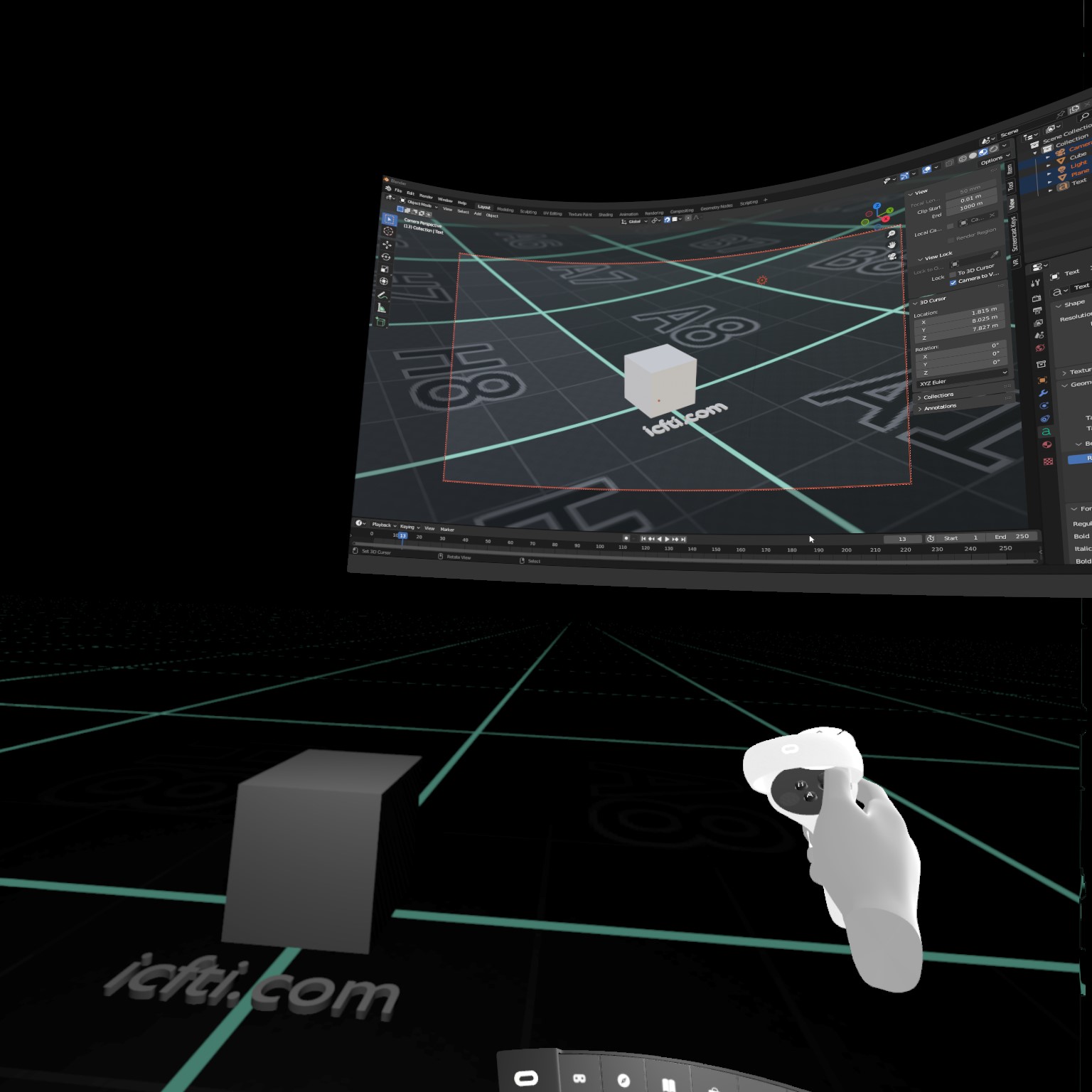 3D Modeling and Sculpting in Blender VR With Oculus Quest and Free