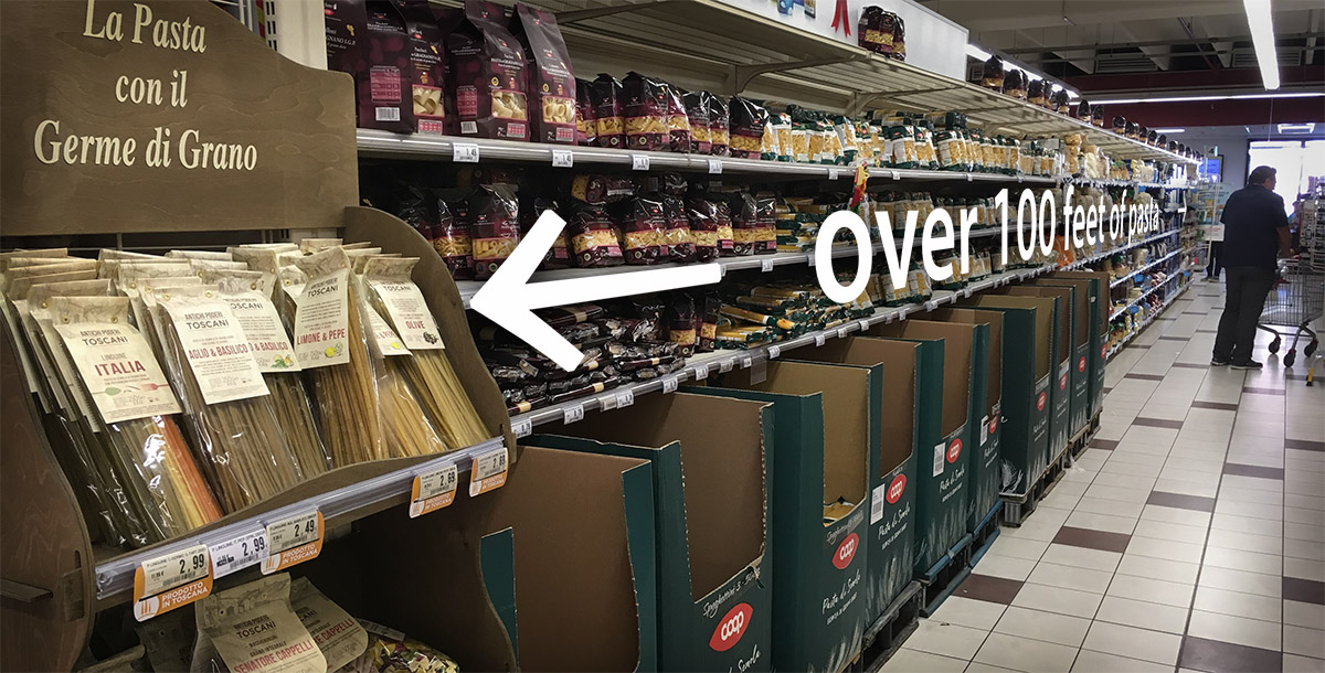 My pasta aisle is bigger than yours Itch.world