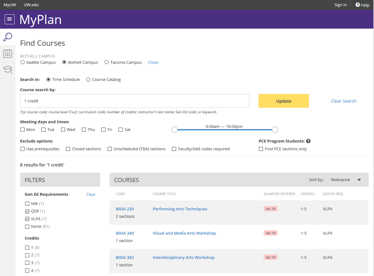 MyPlan Academic Planner IT Connect