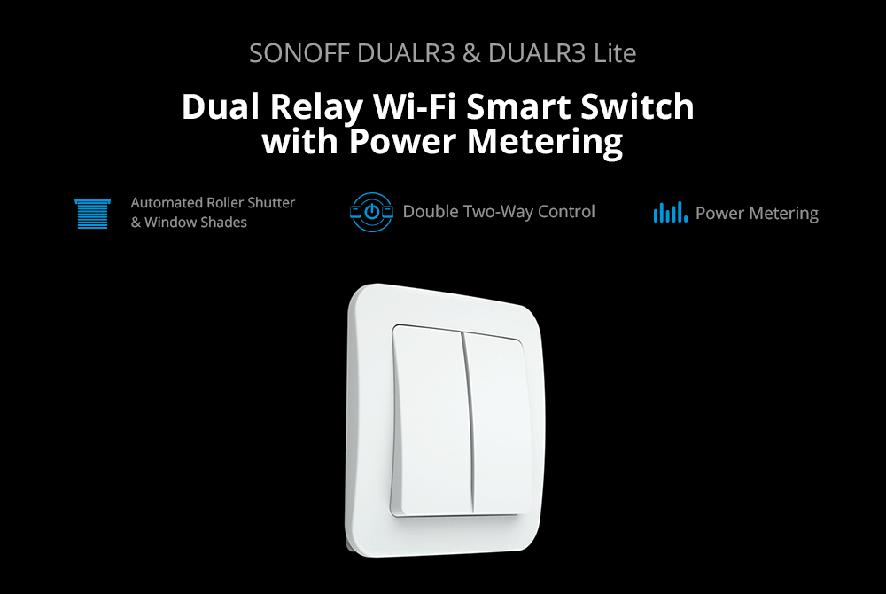 SONOFF Dual Relay Two Way Power Metering Smart Switch DUALR3