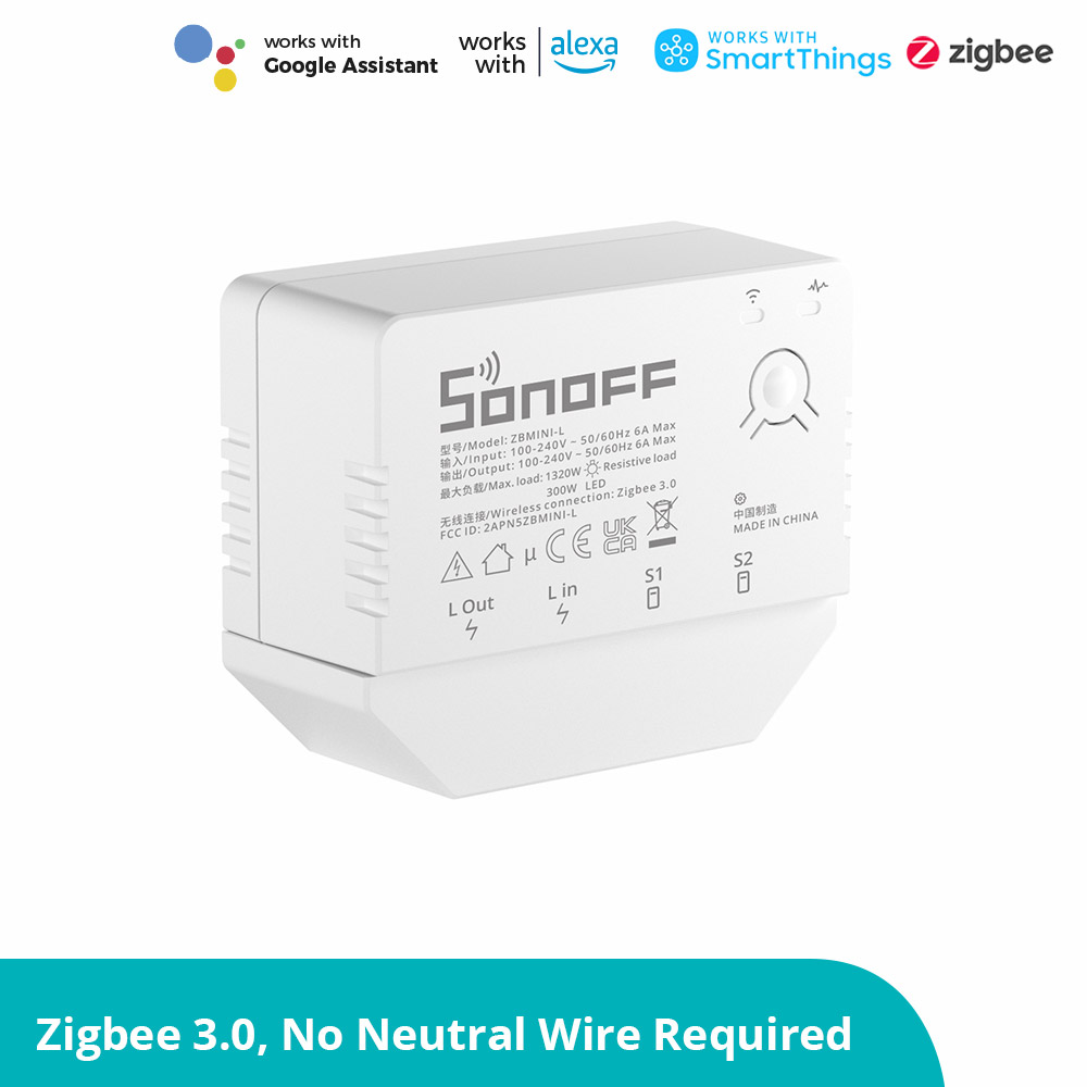 Sonoff: The first ZigBee 3.0 DIY smart switch with No Neutral Wire