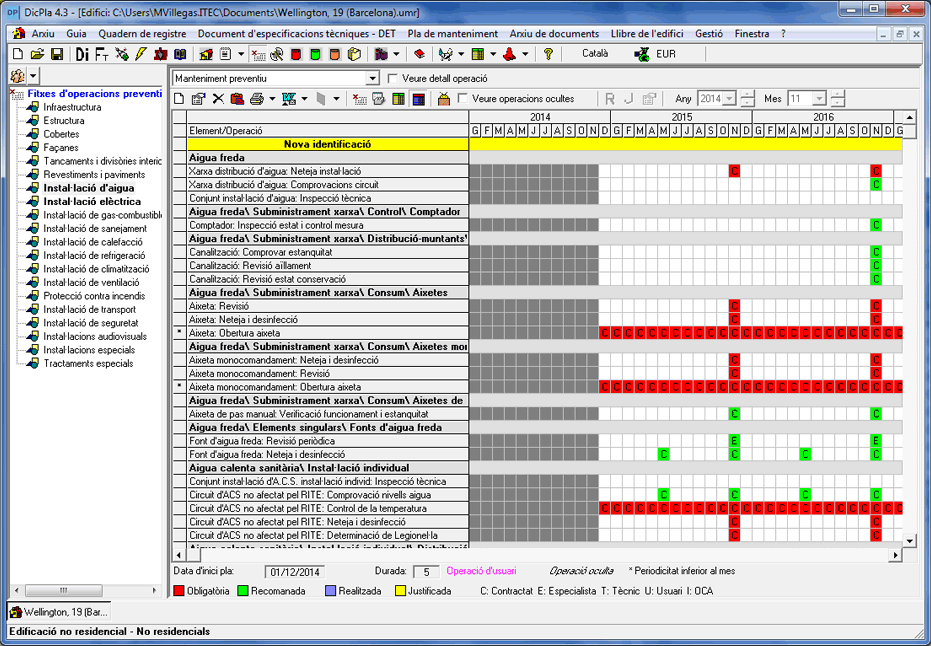 Programa DicPla per a la redacció del Llibre de l'edifici ITeC