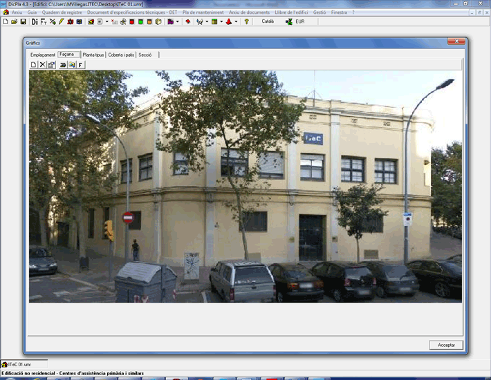 DicPla Llibre de l'edifici. Pla de manteniment amb gestió empresarial