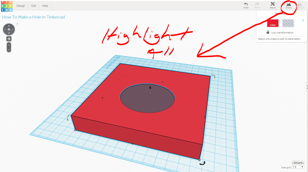 How To Make a Hole in Tinkercad Technology 104