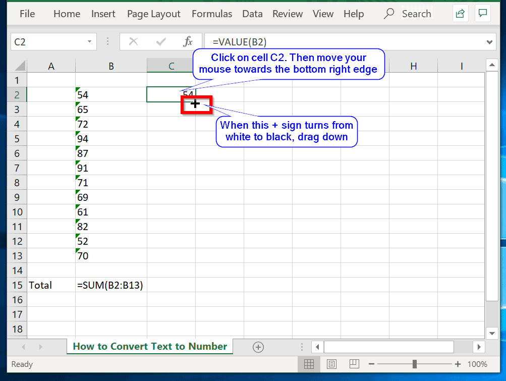 Excel Convert Text to Number 4 Ways to Convert Text to Number in Excel