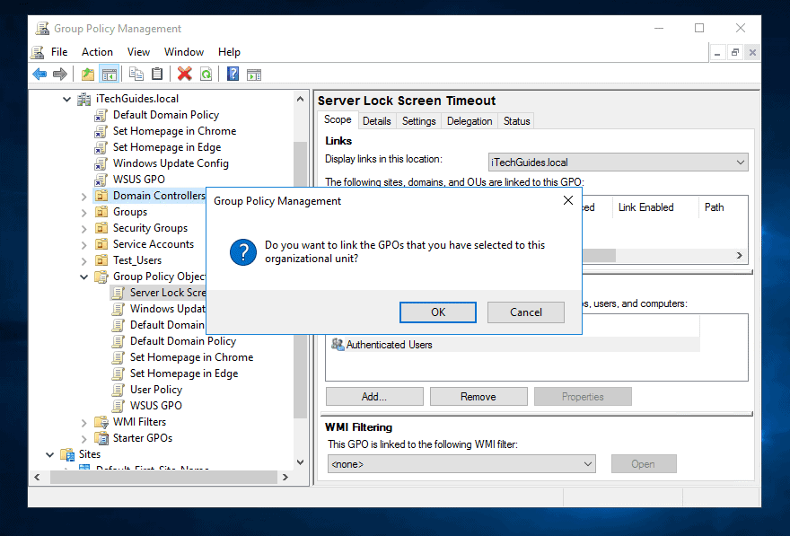Windows Server 2016 Lock Screen Timeout Set from Desktop or GPO