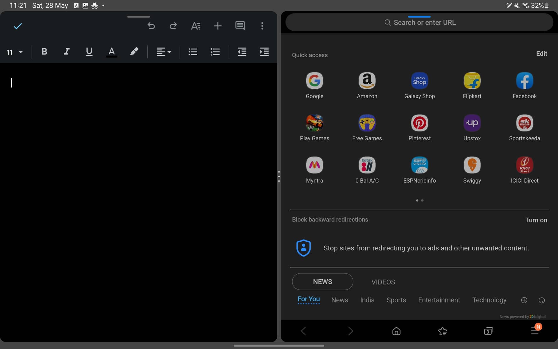 How to Use Split Screen on Samsung Galaxy S8 Tab (Dex Mode)