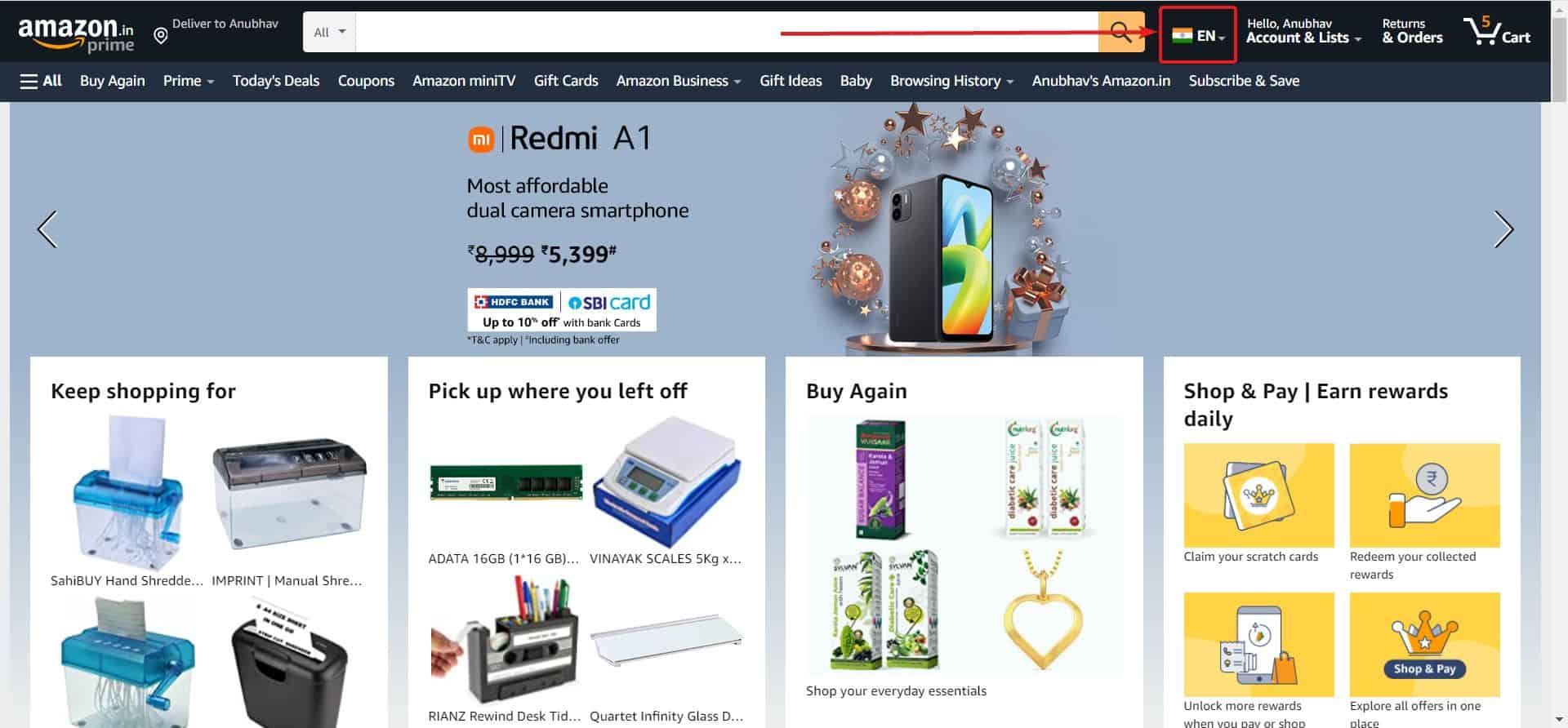 How to Change Language on Amazon App site in PC or Mobile