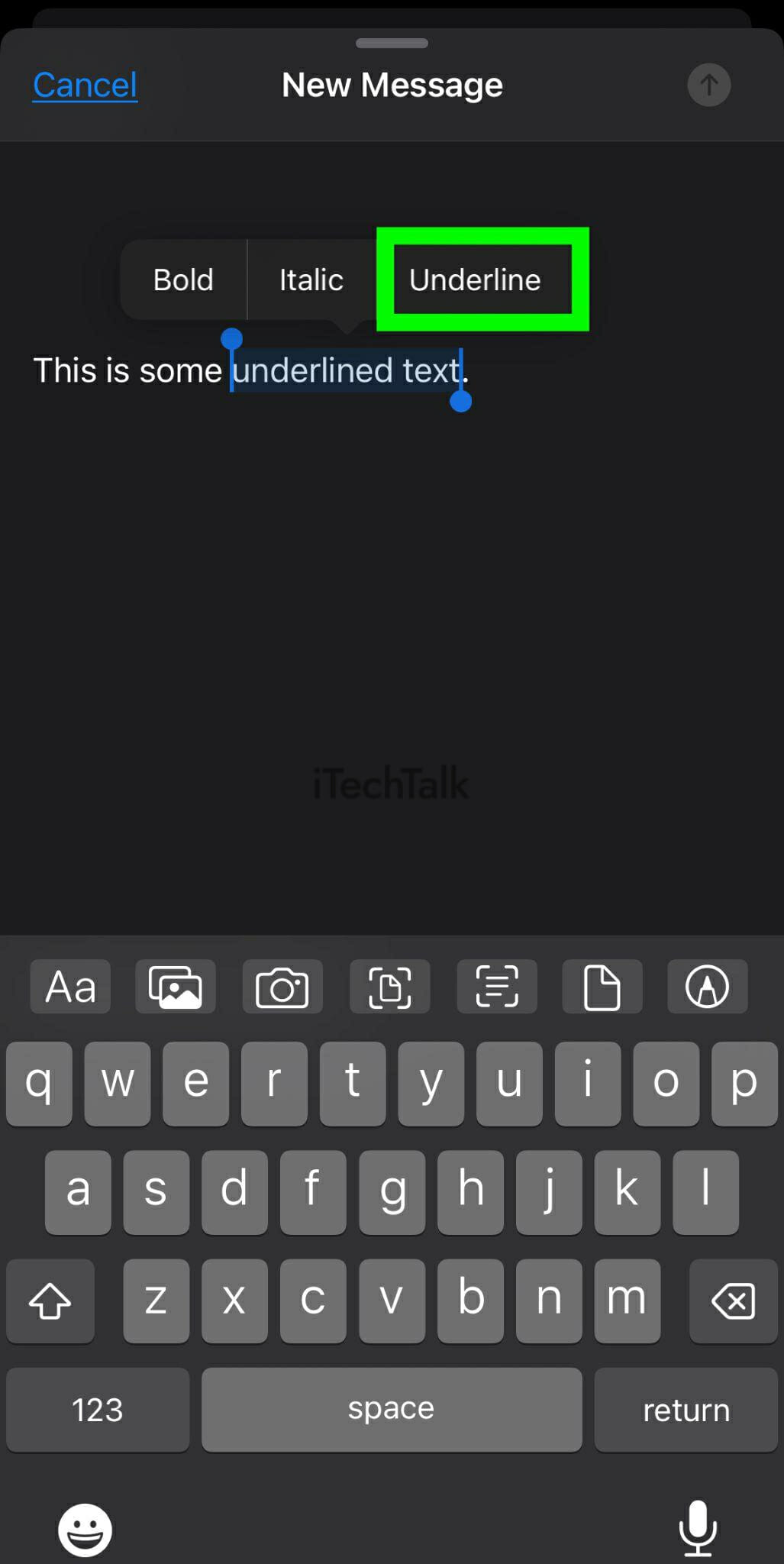 How To Underline Text On An iPhone iTechTalk