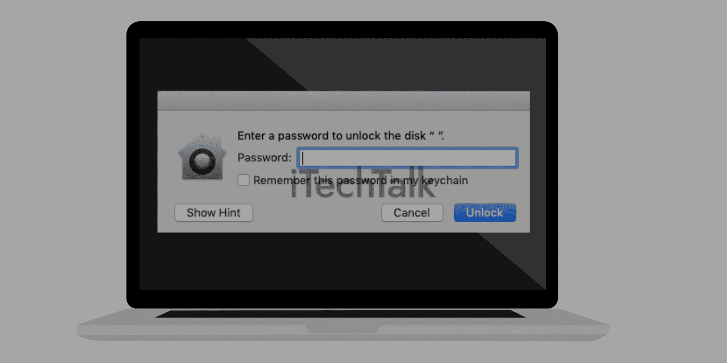 Password To Unlock Disk Macintosh HD Data