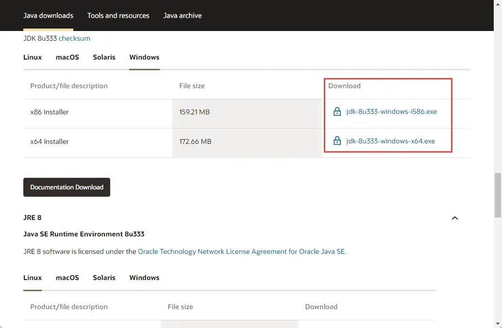 Download Java 8 Update 333 Offline Installers