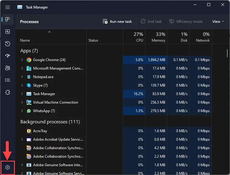 View History For All Processes In Task Manager In Windows 11/10