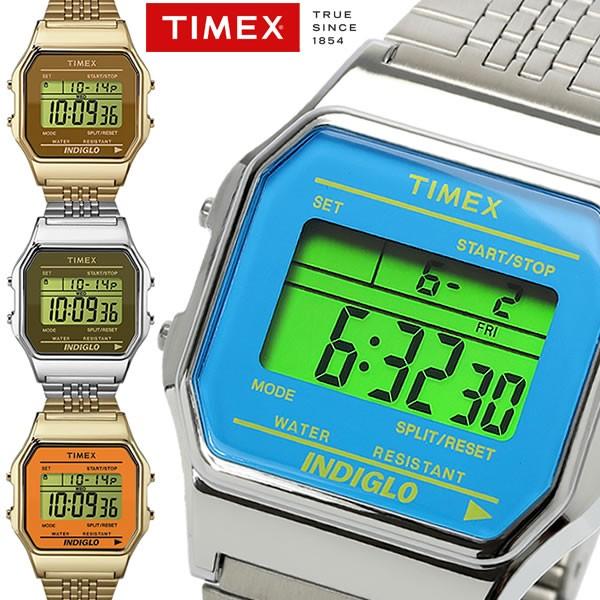 TIMEX タイメックス CLASSIC DIGITAL クラシックデジタル メタルバンド インディグロナイトライト