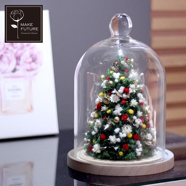 46％割引ブラック系【 新品 】 ガラスクリスマスツリー、プリザーブプラワーセット 置物 インテリア小物ブラック系OTA.ON.ARENA