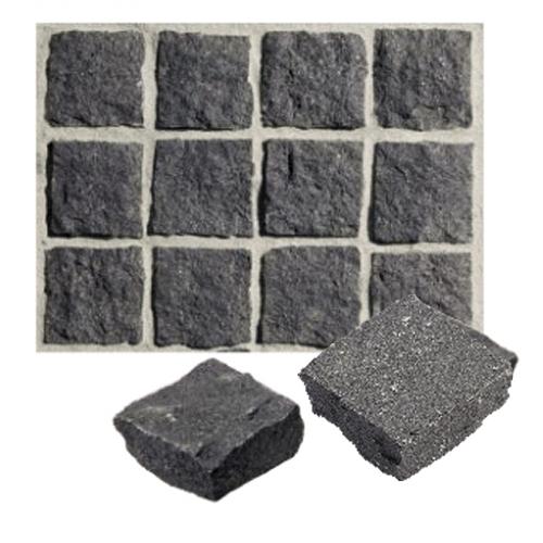 ピンコロ石3丁掛(約90×90×290mm) 黒（バサルト）20個セット basa320setビーバーオンライン