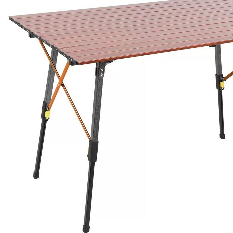 Timber Ridge ティンバーリッジ アルミニウム製キャンプテーブル キャリーバック付き アウトドア キャンプ 木目調 アルミ