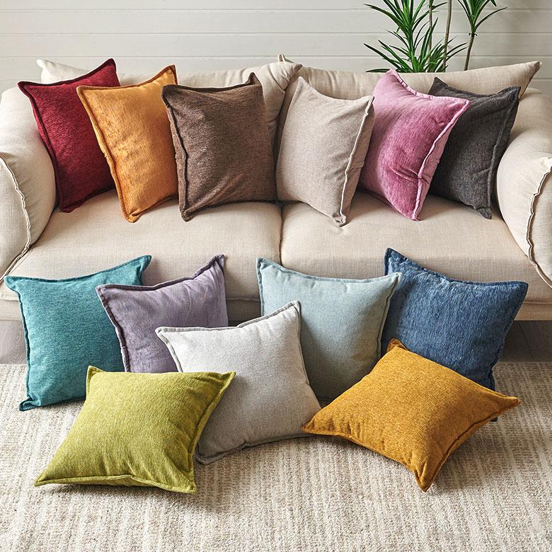 クッションカバー 花 草 木 ブルー グレー ソファ リーフ クッション 【SALE／104OFF】 クッションカバー