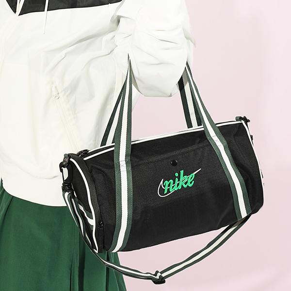 ナイキ ダッフルバッグ NIKE ヘリテージ レトロ ダッフル 13L ボストンバッグ スポーツバッグ クラブ ジム 旅行 部活 ブラック