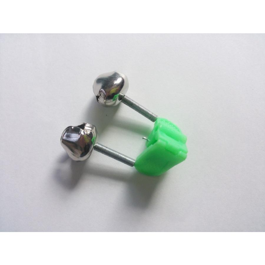 釣り用 鈴 ダブル仕様 20個セット アラーム クリップでワンタッチ 37mm ケミカルライト装着可能 投げ釣り 夜釣り キス マダイ アタリ