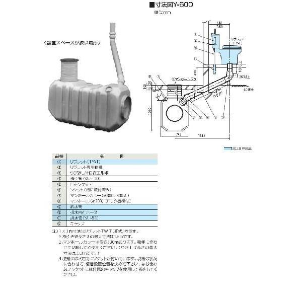 セキスイ【THY006】横型専用便槽 Y 600型 THY006あいあいショップさくら 通販 Yahoo