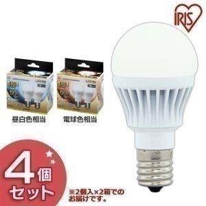LED電球 E17 60W 4個セット アイリスオーヤマ 小型電球 電球 安い LED 全方向 60形 LDA7N