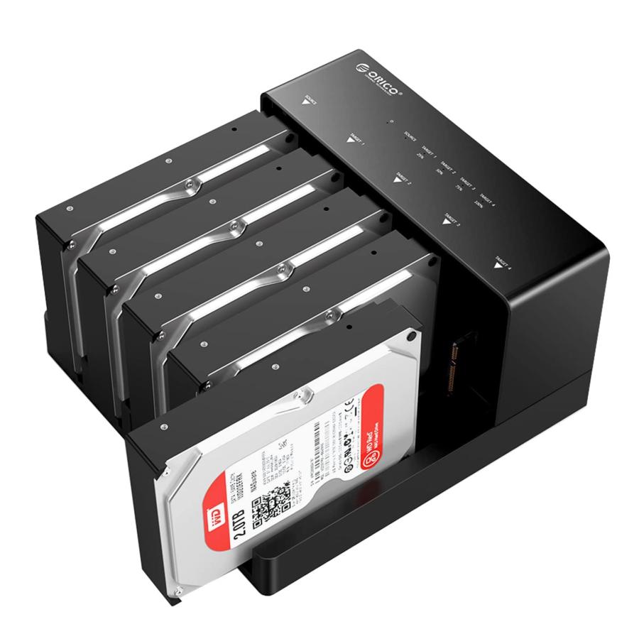 ORICO ハードディスクケース 2.5 / 3.5インチ HDD/SSD対応 16TB*5ベイ USB3.0接続 HDDコピー機能付き