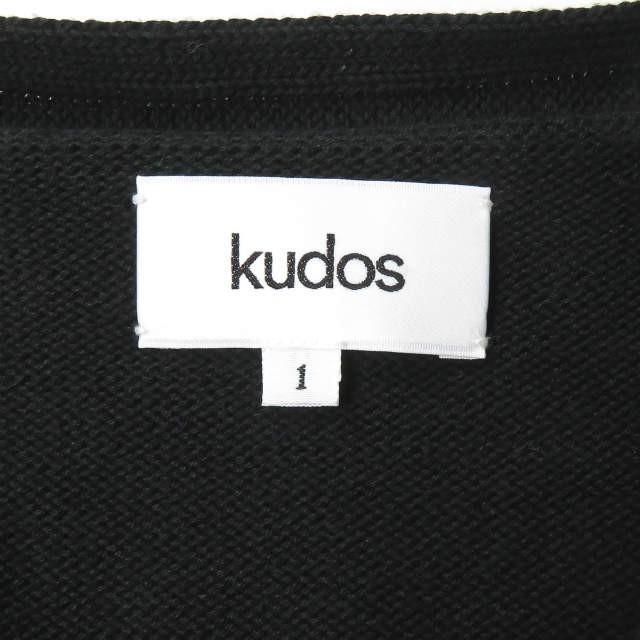 クードス KUDOS 19SS アシンメトリーニットベスト KK19XX02 1 ブラック コットン ノースリーブ 変形 トップス