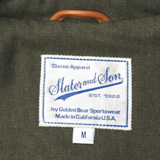 SLATER AND SON スレーターアンドサン アメリカ製 DOCK WORKER LEATHER JACKET 襟付き シングル