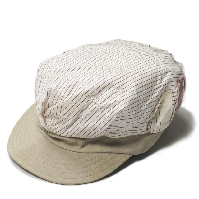 フレッドベア Fred Bare イギリス製 ストライプワークキャップ フリー ベージュ キャスケット 帽子 mc62369LOOPヤフー