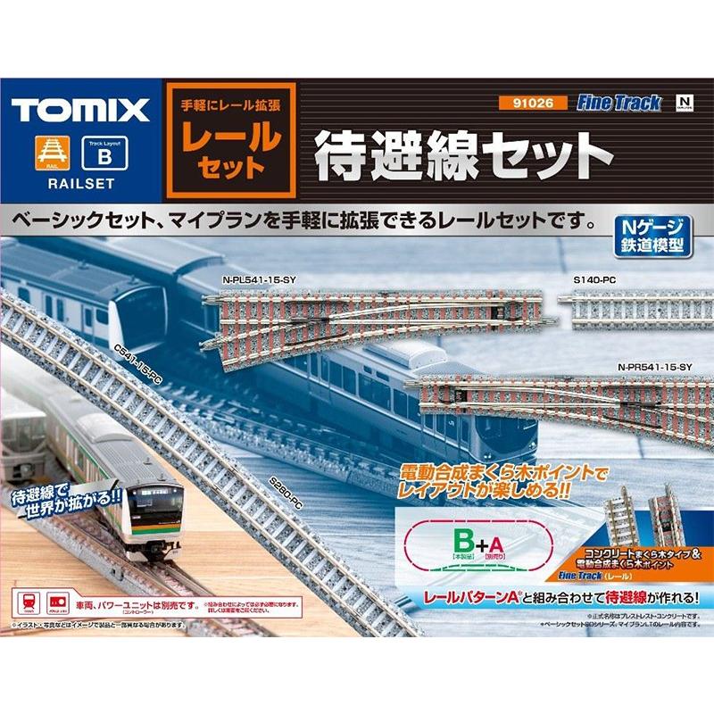 レールセット待避線セット（レールパターンB） 【TOMIX・91026】 91026ミッドナイン 通販